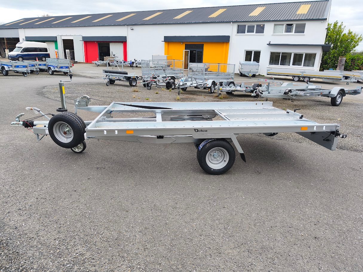 Remorque Porte Mini Voiture Roadster Auto Ptac 1300 Kg 1 Essieu FreinÉe Basculante – Image 5