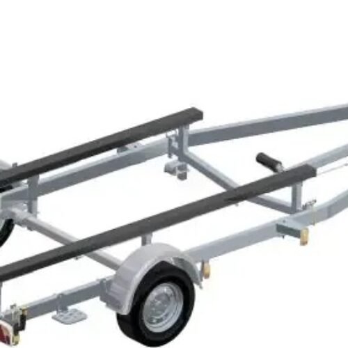 Porte Bateau Immergeable Sun Way – D2413 – Ptac : 1350KG – Kit Patins – 1 Essieu FreinÉ