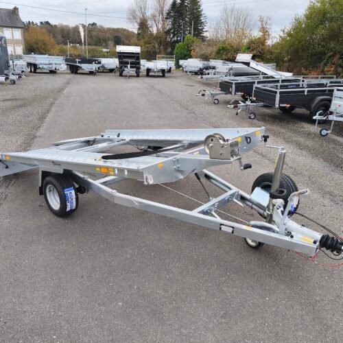 Remorque Porte Mini Voiture Roadster Auto Ptac 1300 Kg 1 Essieu FreinÉe Basculante