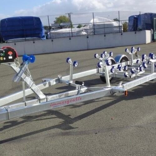 Porte Bateau Immergeable Sun Way – D2428 – Ptac : 3500KG – Kit Multi Rouleaux – 2 Essieux