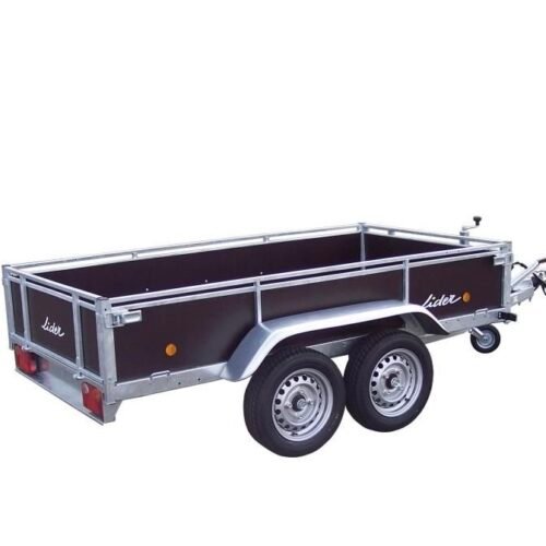 Remorque Polyvalente Lider EN Bois FreinÉe – 2 Essieux – Ptac : 1300 Kg – 251 X 133 Cm