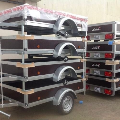 Remorque BagagÈre Lider Eco CÔtÉs Bois – 1 Essieu – Ptac : 500 Kg – 200 X 126 Cm