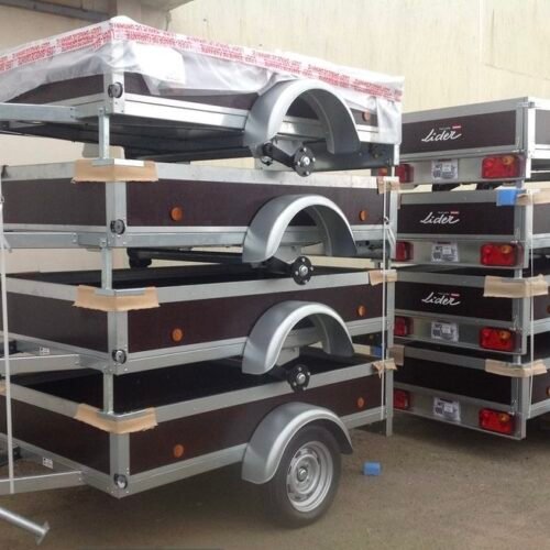 Remorque BagagÈre Lider Eco CÔtÉs Bois – 2 Essieux – Ptac : 500 Kg – 250 X 126 Cm