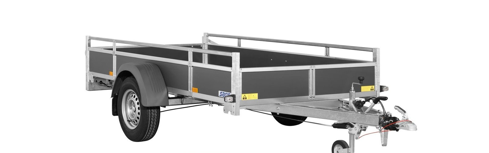 Mehrzweck-holzanhänger – Woody FW150 – 1 Gebremste Achse – Zulässiges Gesamtgewicht: 1500 Kg – 306 X 154 Cm