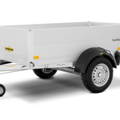 Remorque Aluminium Humbaur 1 Essieu Non FreinÉ Ptac 750 Kg 2.5 X 1.30 M Ridelles DE 35CM