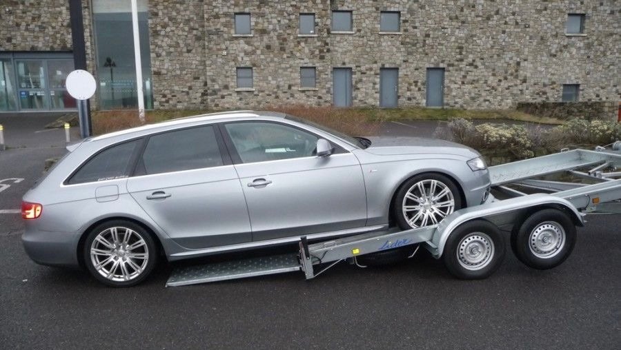 Porte Voiture Lider avec Grandes Rampes - 2 Essieux - Ptac : 2500 Kg - 394 X 190 Cm