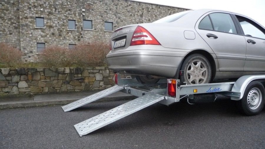 Porte Voiture Lider avec Grandes Rampes - 2 Essieux - Ptac : 2500 Kg - 394 X 190 Cm – Image 5