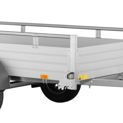 Remorque BagagÈre EN Aluminium – 1 Essieu FreinÉ – Ptac : 1000 Kg – 205 X 113 Cm