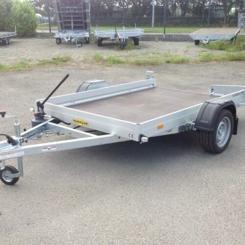 Plateau 1 Essieu Abaissable Humbaur – 250 X 155 X H15 Cm – Ptac : 750 Kg