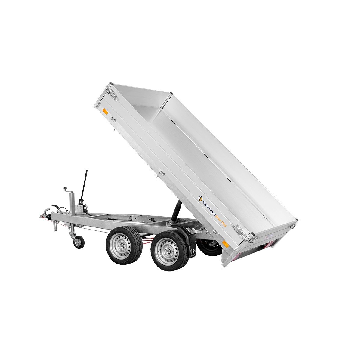 Remorque Benne Saris - K1276 - 276 X 170 Cm - Ptac : 2700 Kg - 2 Essieux - FreinÉe