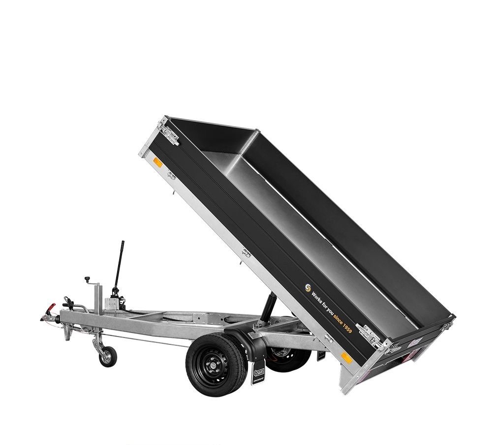 Remorque Benne Hydraulique Saris - 306 X 170 Cm - Ptac : 2000 Kg - 2 Essieux - FreinÉe – Image 7