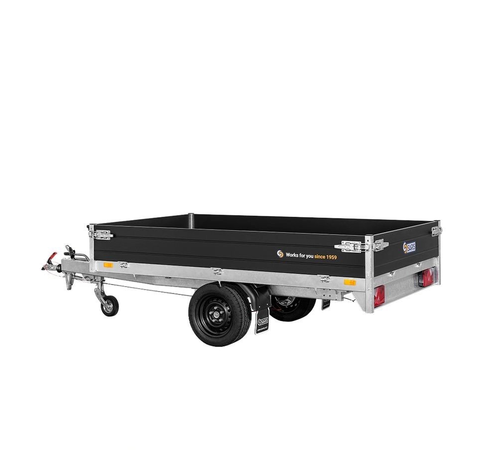 Remorque Benne Hydraulique Saris - 306 X 170 Cm - Ptac : 2000 Kg - 2 Essieux - FreinÉe – Image 8