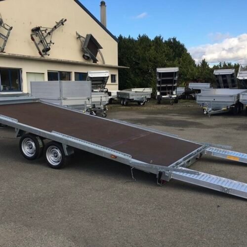 Remorque Mi – Porte-engin / Mi – Plateau – Ptac 3500 Kg – 506 X 215 Cm