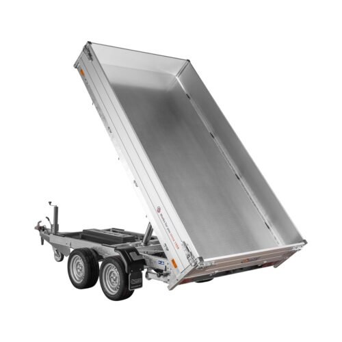 Remorque Benne Saris – 306 X 184 Cm – Ptac : 3500 Kg – 2 Essieux – FreinÉe – Pompe Électrique