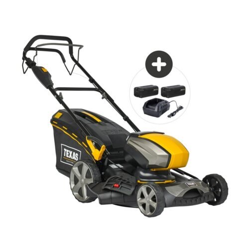 Tondeuse Tractée Double Batterie 40v Chargeur Lame 46cm Texas Razor 4640tr-li